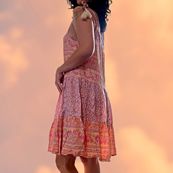 Lucky Brand Pink and Orange Patterned Dress - Picture 3 of 5